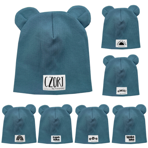Arctic blue czapka podwójna z uszkami - Czort, Ziomeczek i inne metki