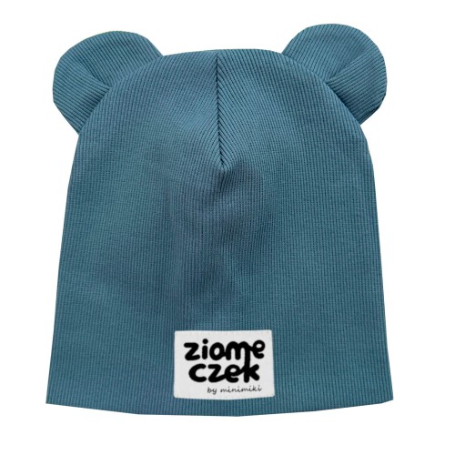 Czapka podwójna z uszkami arctic blue ziomeczek Minimiki