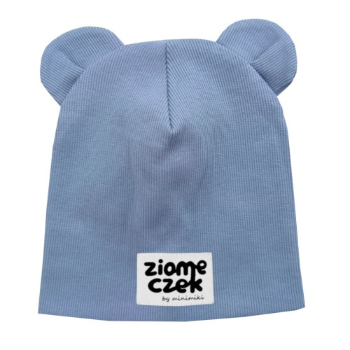 Czapka podwójna z uszkami vintage blue ziomeczek Minimiki