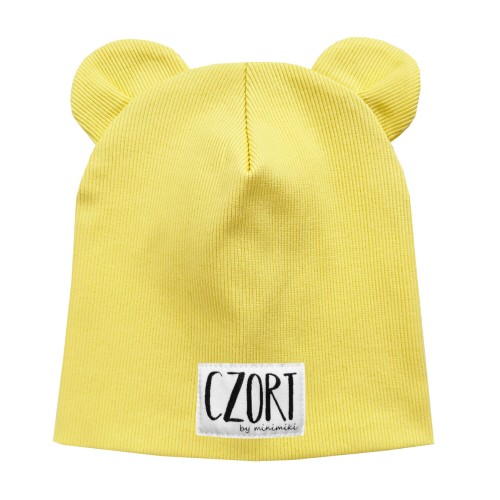 Czapka podwójna z uszkami banan czort Minimiki
