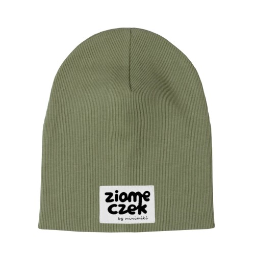 Czapka podwojna prazkowana Minimiki khaki ziomeczek