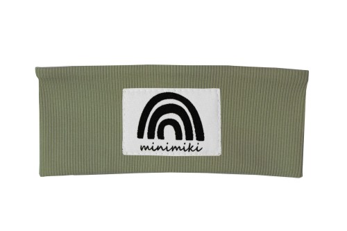 Opaska dziecica Minimiki khaki tecza