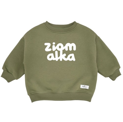  Ocieplana bluza dziecięca oversize Ziomalka khaki