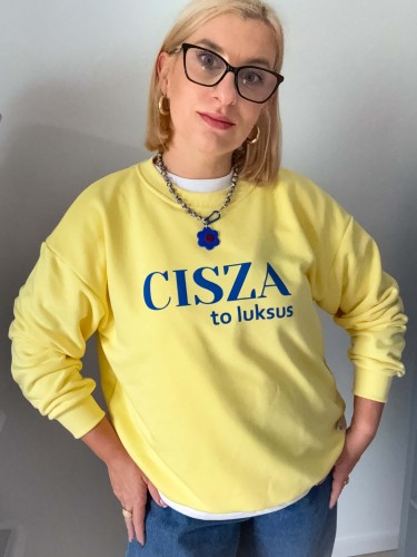 Bluza damska oversize bananowa