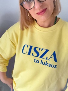 Bluza damska oversize Cisza to luksus bananowa