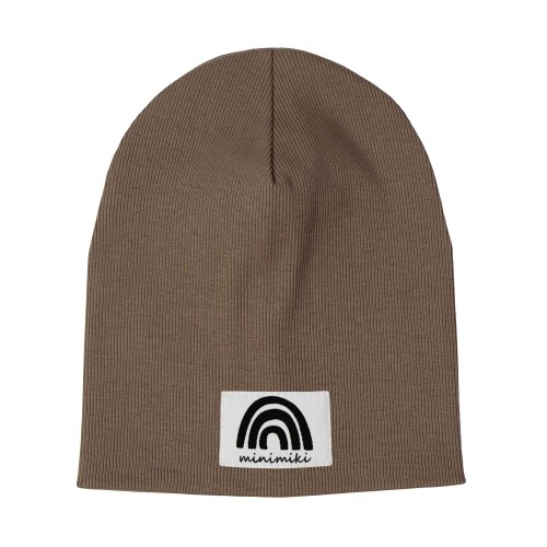 Czapka podwójna prążek szarobrązowa Tęcza