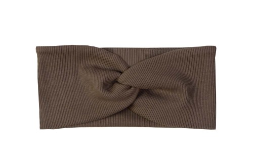 Opaska dziewczęca przeplatana szarobrązowa