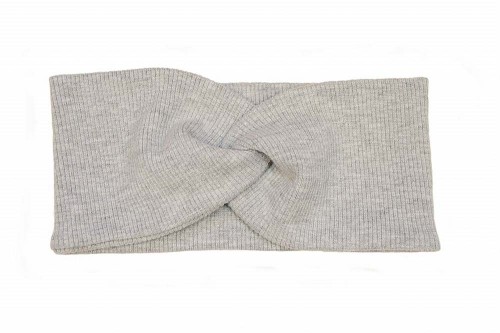 Szary melanż opaska przeplatana 