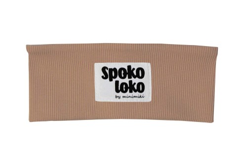 Opaska prążkowana chłopięca cappuccino Spoko Loko