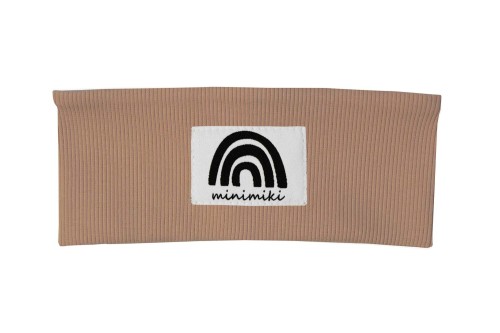 Opaska prążkowana chłopięca cappuccino Tęcza