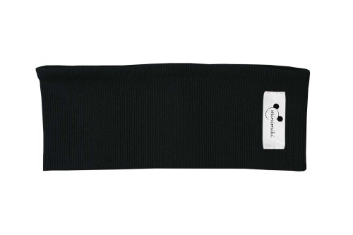 Opaska prążkowana chłopięca czarna Minimiki