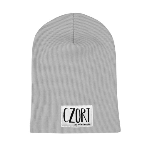 Cienka czapka prążkowana Minimiki szara Czort