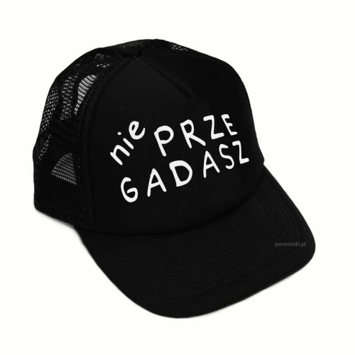 Czapka z daszkiem dziecięca Minimiki Nie Przegadasz czarna