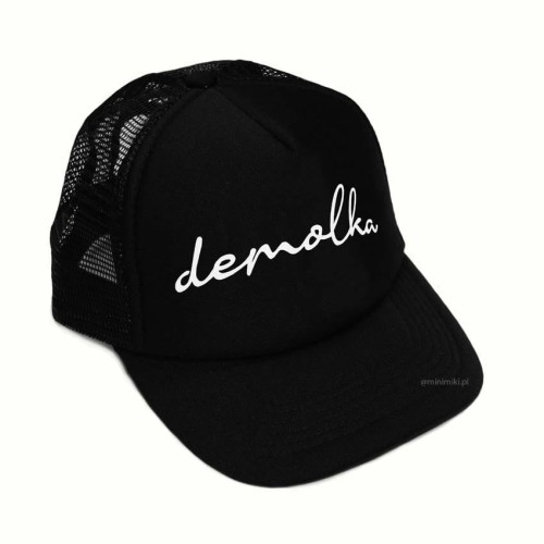 Czapka z daszkiem dziecięca Minimiki Demolka czarna