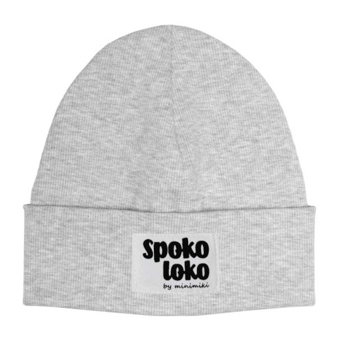 Czapka dziecięca beanie Minimiki szary melanż Spoko loko