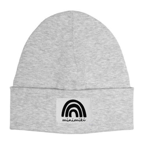 Czapka dziecięca beanie Minimiki szary melanż Tęcza
