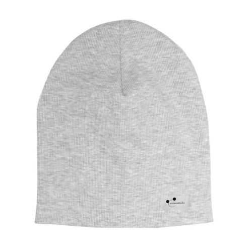 Podwójna czapka dziecięca Minimiki szary melanż
