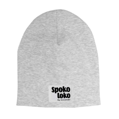 Podwójna czapka dziecięca Minimiki szary melanż Spoko loko