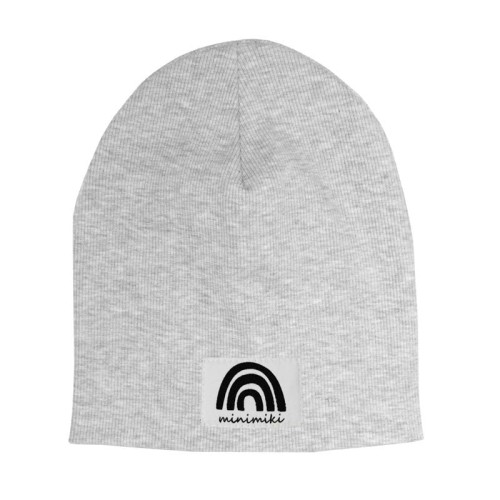 Podwójna czapka dziecięca Minimiki szary melanż Tęcza