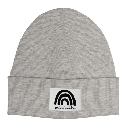 Czapka dziecięca beanie Minimiki melanż ecru Tęcza