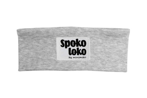 Opaska prążkowana dziecięca Minimiki szary melanż Spoko loko