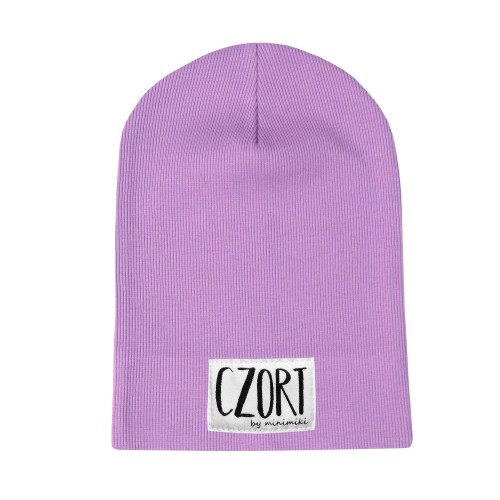 Cienka czapka dziecięca prążek Minimiki krokus Czort