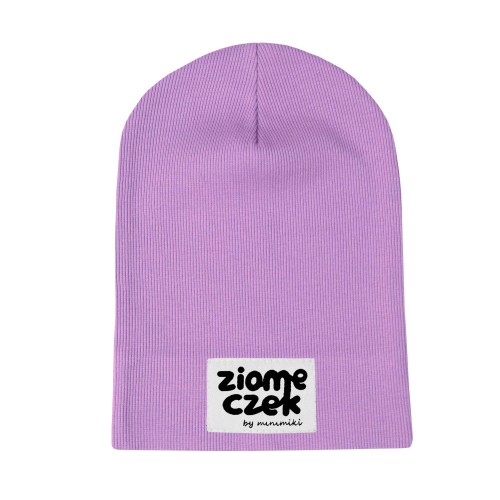 Cienka czapka dziecięca prążek Minimiki krokus Ziomeczek