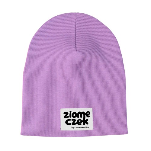 Dziecięca czapka prążkowana podwójna Minimiki krokus Ziomeczek