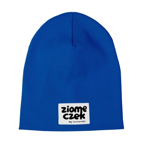 Czapka prążkowana podwójna chabrowa Minimiki  Ziomeczek