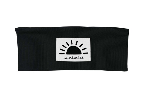 Opaska prążkowana chłopięca czarna Minimiki