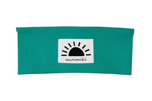 Opaska prążkowana chłopięca Minimiki energiczna zieleń zachód słońca
