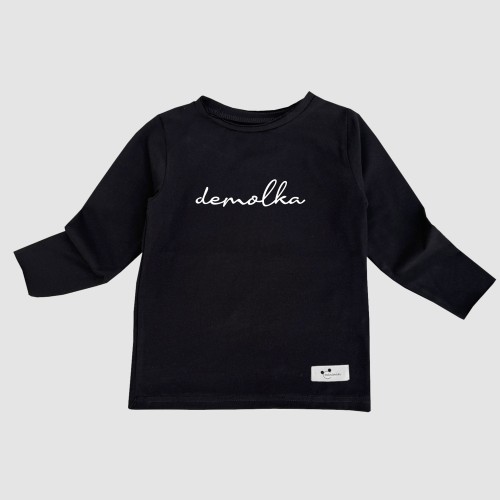 Longsleeve klasyczny czarny demolka