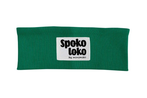 Opaska dziecięca prążkowana Minimiki butelkowa zieleń Spoko loko