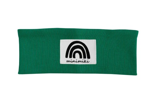 Opaska dziecięca prążkowana Minimiki butelkowa zieleń Tęcza