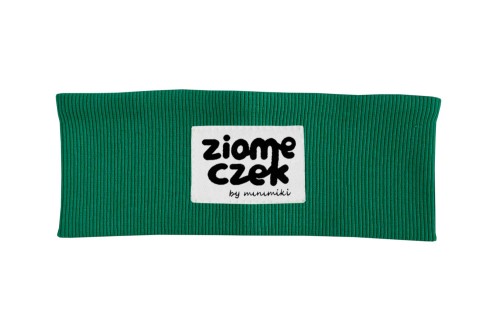 Opaska dziecięca prążkowana Minimiki butelkowa zieleń Ziomeczek