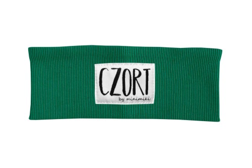 Opaska dziecięca prążkowana Minimiki butelkowa zieleń Czort