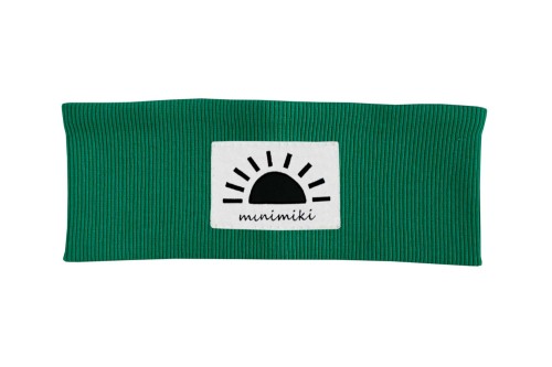 Opaska dziecięca prążkowana Minimiki butelkowa zieleń Zachód słońca