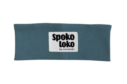 Opaska dziecięca prążkowana Minimiki arctic blue spoko loko