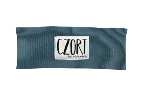 Opaska dziecięca prążkowana Minimiki arctic blue czort