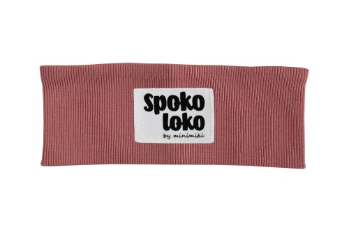 Opaska dziecięca prążkowana Minimiki strawberry cream spoko loko