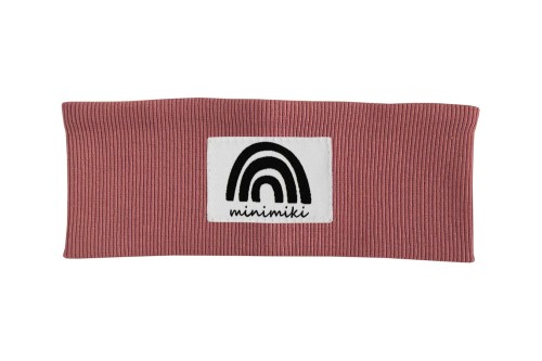 Opaska dziecięca prążkowana Minimiki strawberry cream tęcza