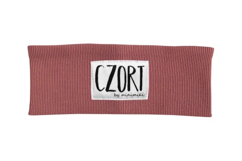 Opaska dziecięca prążkowana Minimiki strawberry cream czort