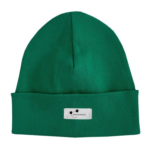 Czapka dziecięca na jesień i zimę Minimiki butelkowa zieleń
