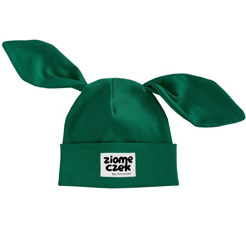 Czapka dziecięca BIBI Minimiki butelkowa zieleń ziomeczek