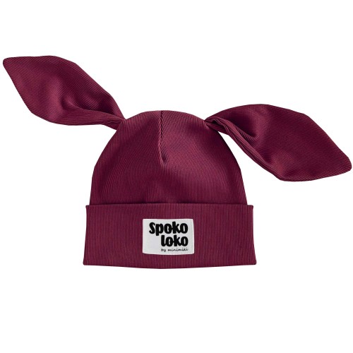 Czapka dziecięca BIBI Minimiki bordo spoko loko