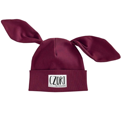 Czapka dziecięca BIBI Minimiki bordo czort