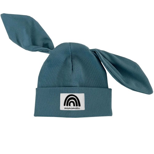Czapka dziecięca BIBI Minimiki arctic blue tęcza