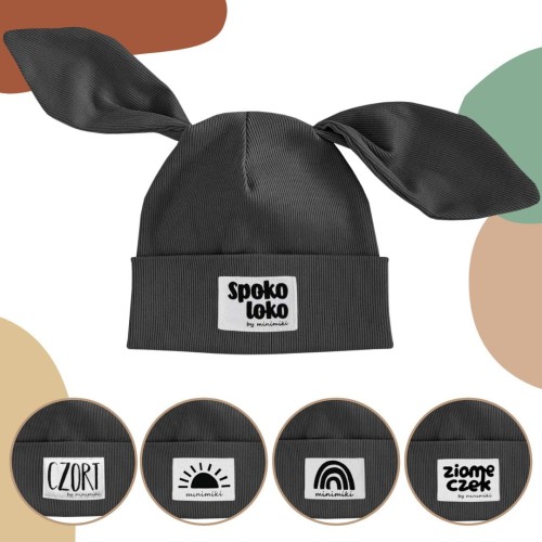 Czapka dziecięca beanie Bibi antracyt