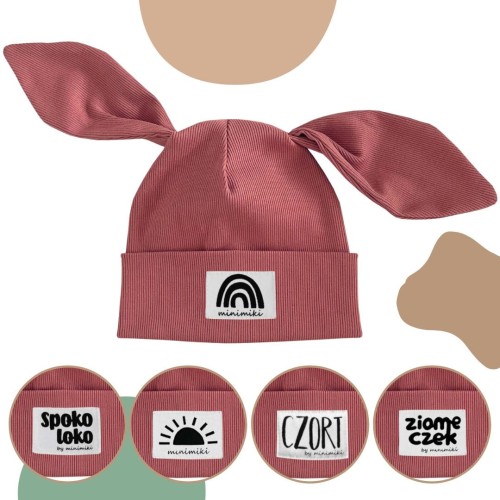 Czapka dziecięca jesień zima strawberry cream BIBI Minimiki