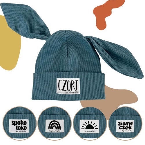 czapka dziecięca z uszkami Bibi Minimiki